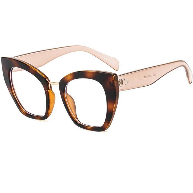 Big Frame Women Anti Blue Rays Prescription Glasses For The Nearsighted Cat Eye Short -Sight Eyewear Diopter 0 -0 .5 -0 .75 To -6 .0