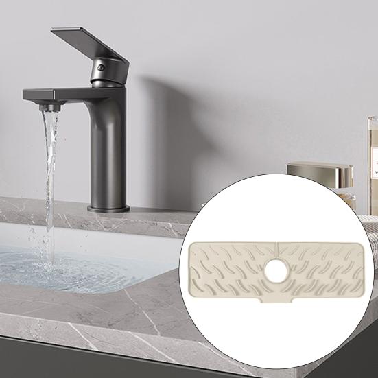 Силиконовый коврик для раковины Быстросохнущий коврик Защита от брызг на кран Водосборник Коврик против брызг для кухни ванной