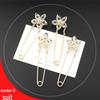 Pearl Brooch Skirt Waist Anti-Exposure Pin and Decorative Shirt Collar Button