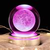 3D Лунный хрустальный шар, ночник, разноцветная декоративная лампа, хобби, астрономия, космос, подарок на День благодарения для парня, мужа, круто