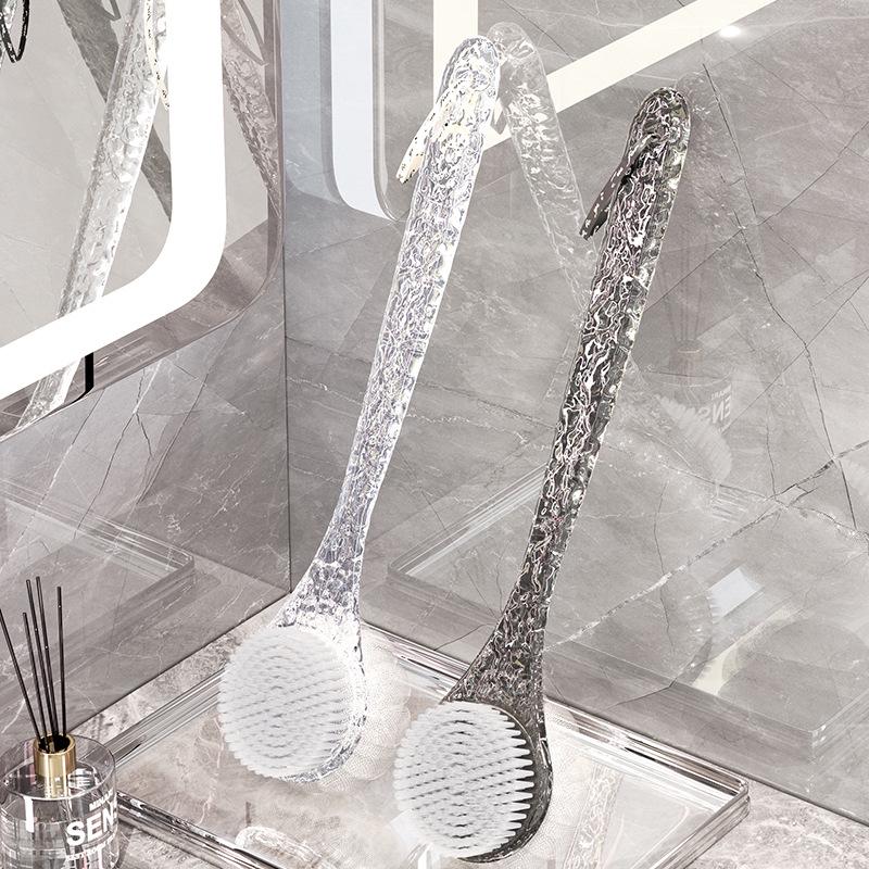 Двусторонняя щетка для ванны с длинной ручкой - мягкая щетина для мытья спины для дома