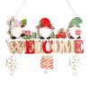 Christmas Wood Door Elk Outdoor Sign Santa Gnome Snowman Indoor Decoration Front Door Wall Hanging