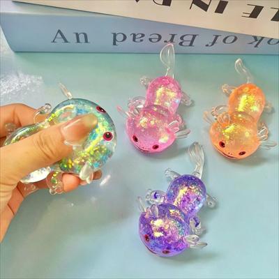 Мягкая игрушка-антистресс Аксолотль, сквиш, медленно восстанавливающая форму, Саламандра, мальтоза, сжимаемая, сенсорная игрушка для взрослых, мячик для снятия стресса при тревожности и для концентрации