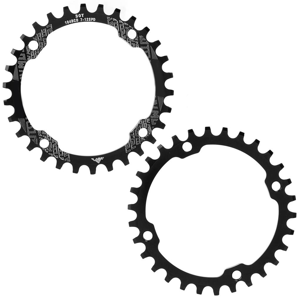 104BCD Single Speed Chainring Aluminum Alloy 30T Chainring Crank Accessories for Mountain BikeBlack