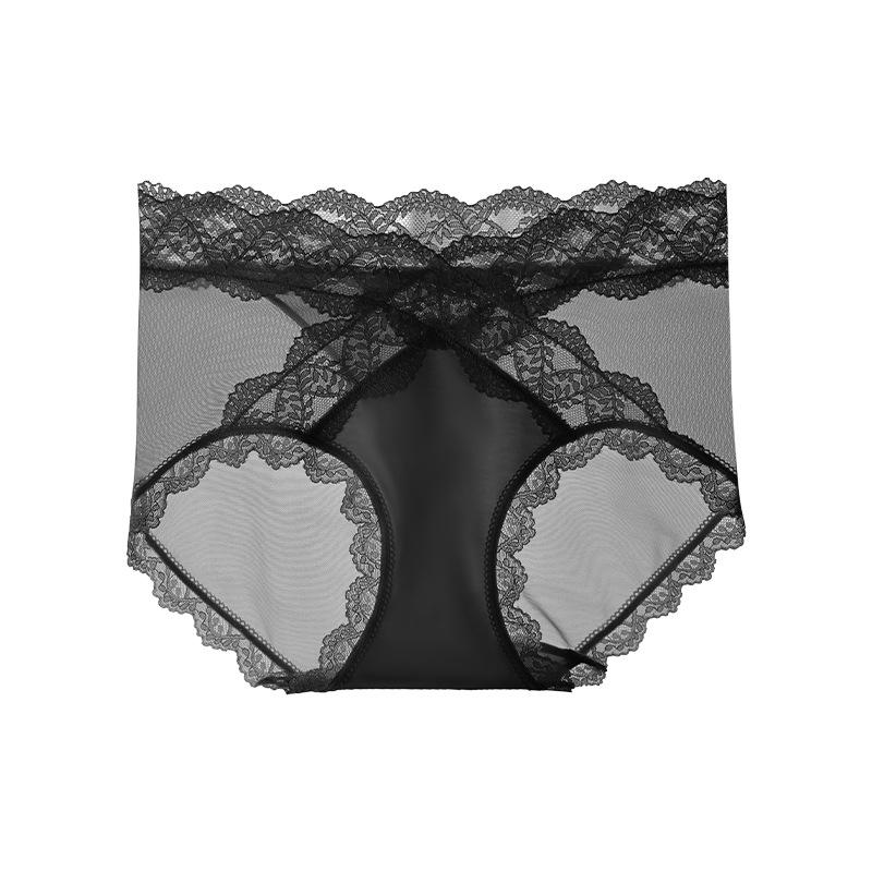 Spring Summer Lace Women's Underwear Sexy Breathable Pure Desire Wind Slightly Shrinking Waist Hip Lifting Triangle Panties