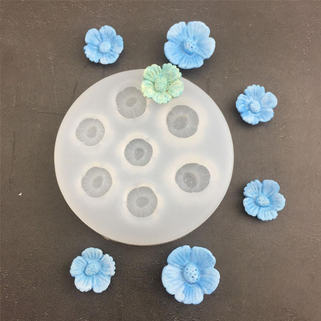 3D силиконовая гибкая форма в форме цветка для пищевых продуктов, форма для глины, смолы, керамики, конфет, помадки, конфет, шоколадного мыла, форма