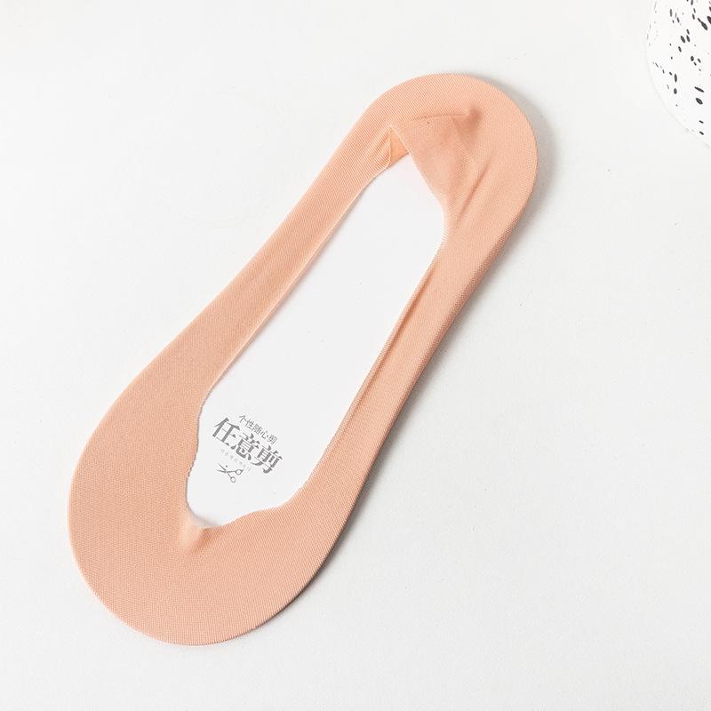 Женские ультратонкие низкие невидимые хлопковые носки с силиконовой противоскользящей вставкой для туфель на высоком каблуке