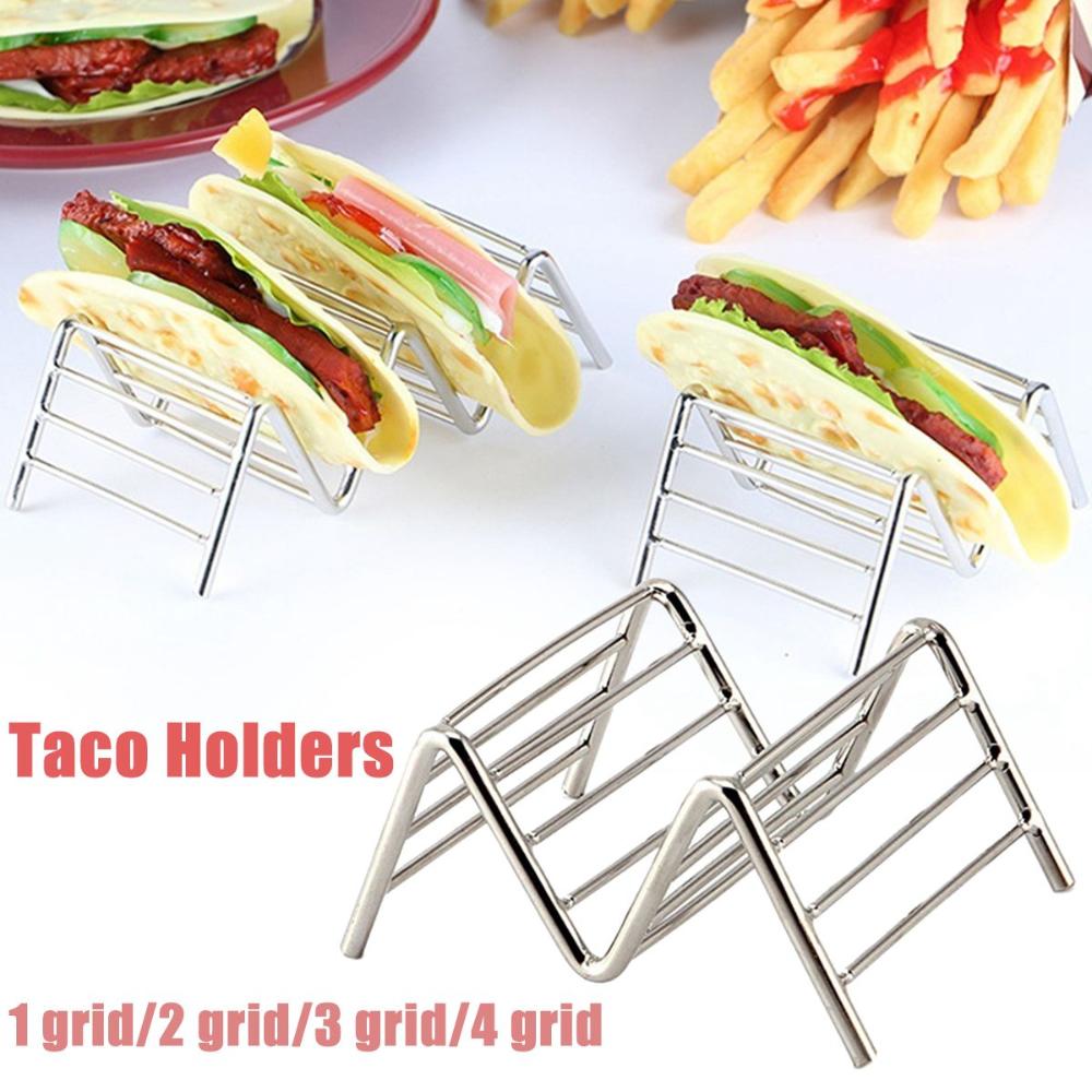 Food Display Kitchen Restaurant Stainless Steel Kitchen Tools Stand Tray Pizza Rack Taco Holder