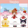 Cute Pvc Sanrio Collectible Figures Set With Kuromi Cinnamoroll Pudding Dog And Sakura Style