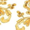 2Pairs Gold Embroidery  Lace Bridal Sewing  Crafts