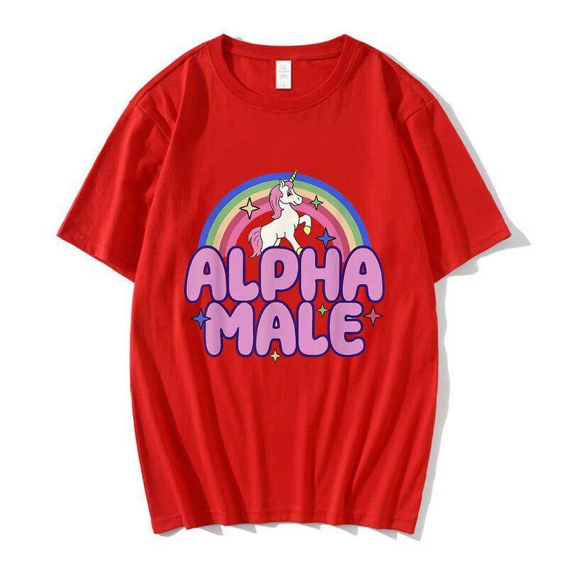 Funny Meme Unicorn Rainbow Graphic Print Tshirt Unisex Women Harajuku Pop Fashion Cotton Summer New Tee Loose Casual Oversized Top