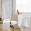 Serviette ou drap de douche - Elegante - 70 x 130 cm - 100% coton - 600 gr/cm² - Blanc