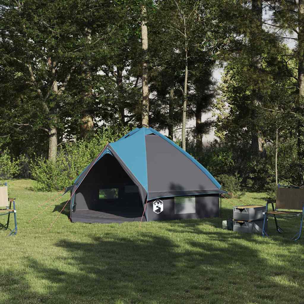 Teepee Tent for 4 Persons Blue and Gray 388 x 320 x 169 cm