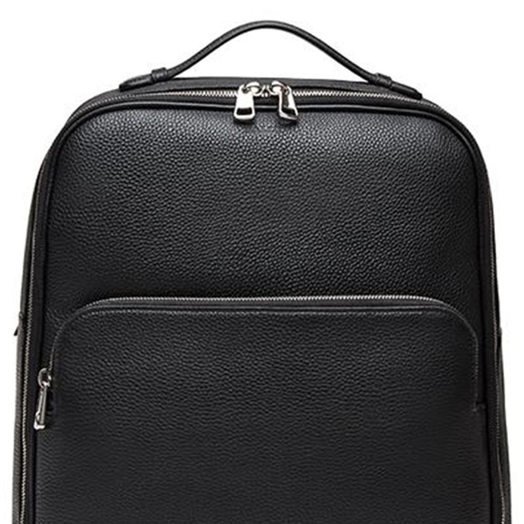 Bally Однотонный рюкзак для commuters с узором личи, на молнии, большой вместимости, мужской рюкзак, черный 6240401