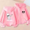 Fashionable Autumn Winter Long Sleeved Fun Cartoon Printed Hoodie Comfortable Warm Pullover Sports Casual Children's Zipper Coat Hoodie