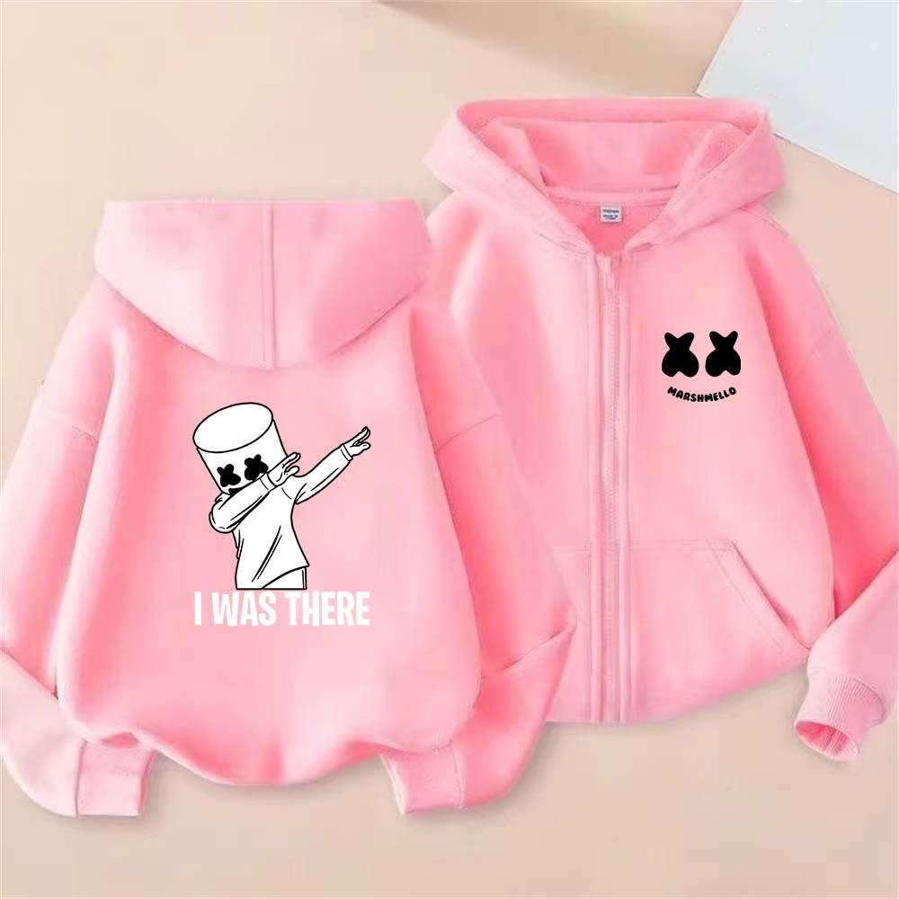 Fashionable Autumn Winter Long Sleeved Fun Cartoon Printed Hoodie Comfortable Warm Pullover Sports Casual Children's Zipper Coat Hoodie