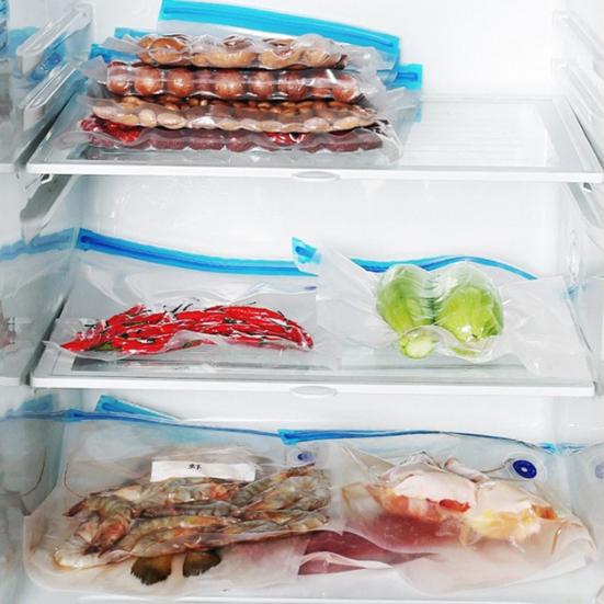 Yousheng 10Pcs Reusable Vacuum Seal Bags Food Grade BPA Free Leak Resistant Portable Easy To Use Vacuum Storage Bags