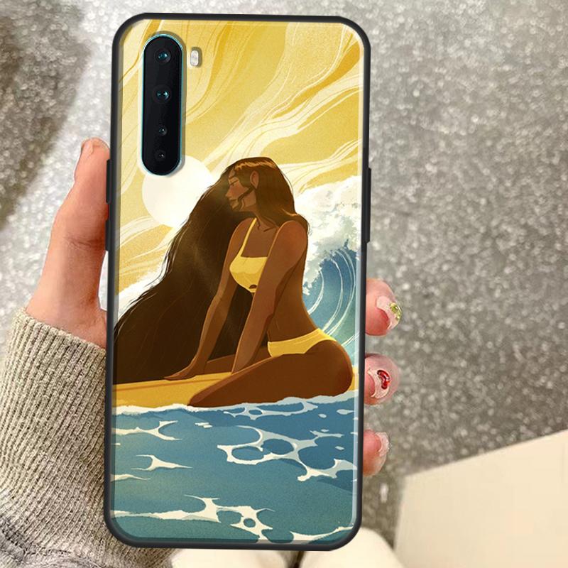 Чехол для телефона OnePlus с рисунком доски для серфинга, серфинга, серф-девушки. Для моделей 15 15R 13 13R 13T 12 12R 11 10 10R 10T 8T Nord CE 5 4 2 3 Lite N20 N30 Coque