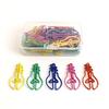 30Pcs Bulb Shape Paper Clip Colorful Paper Clips 42mm Small Metal Paperclips File Clip for Organizing File Paper Photo