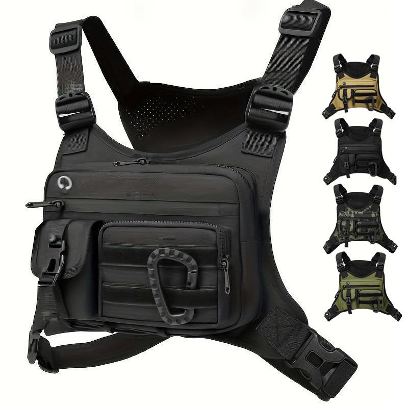 Outdoor Sports Chest Bag Vest Men Women Backpack Multi Pocket Travel Work Front Rig Fanny Pack Running Cycling EDC Bag