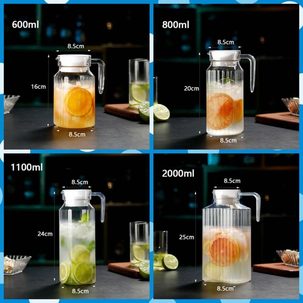 Кувшин для воды с крышкой, анти-падение, чайники для холодной воды, горшок для чая со льдом, полосатый кувшин, холодильник