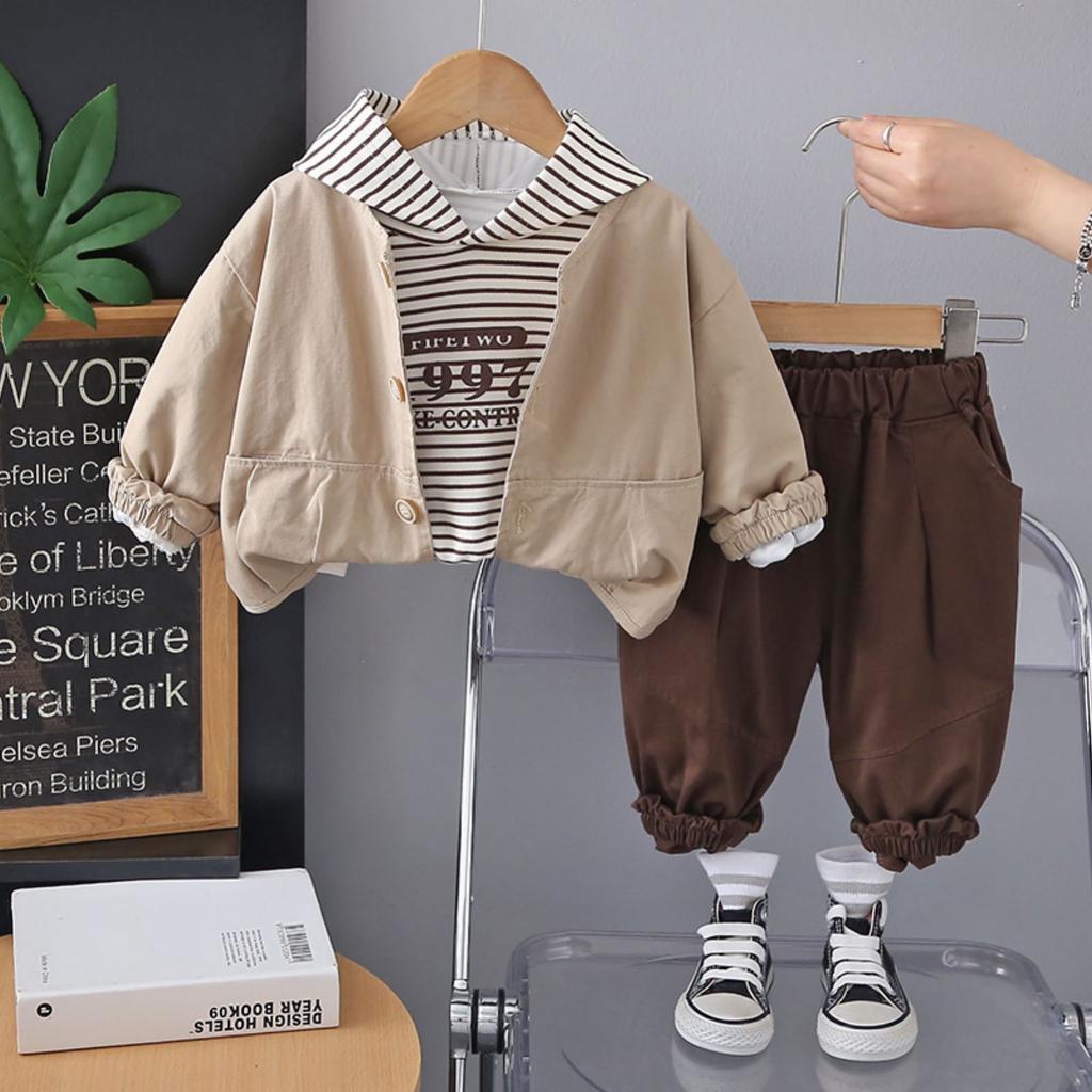 Детский повседневный комплект с длинным рукавом, удобные наряды для повседневной носки