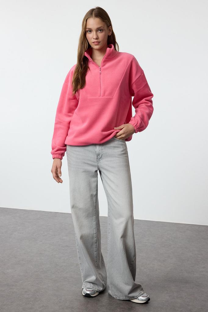 Женская модная стильная толстовка Изумрудно-зеленая флисовая вязаная толстовка с застежкой-молнией