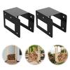4Pcs Firewood Holder Brackets Firewood Log Storage Rack Brackets with Screws Heavy Duty Coated Metal Brackets for Indoor Outdoor Firewood Log Storage