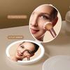 LED Lighted Makeup Mirror 3 Colors Lighting Adjustable Flip Mirror USB Rechargeable Portable Travel Mini Vanity Mirror with Lamp