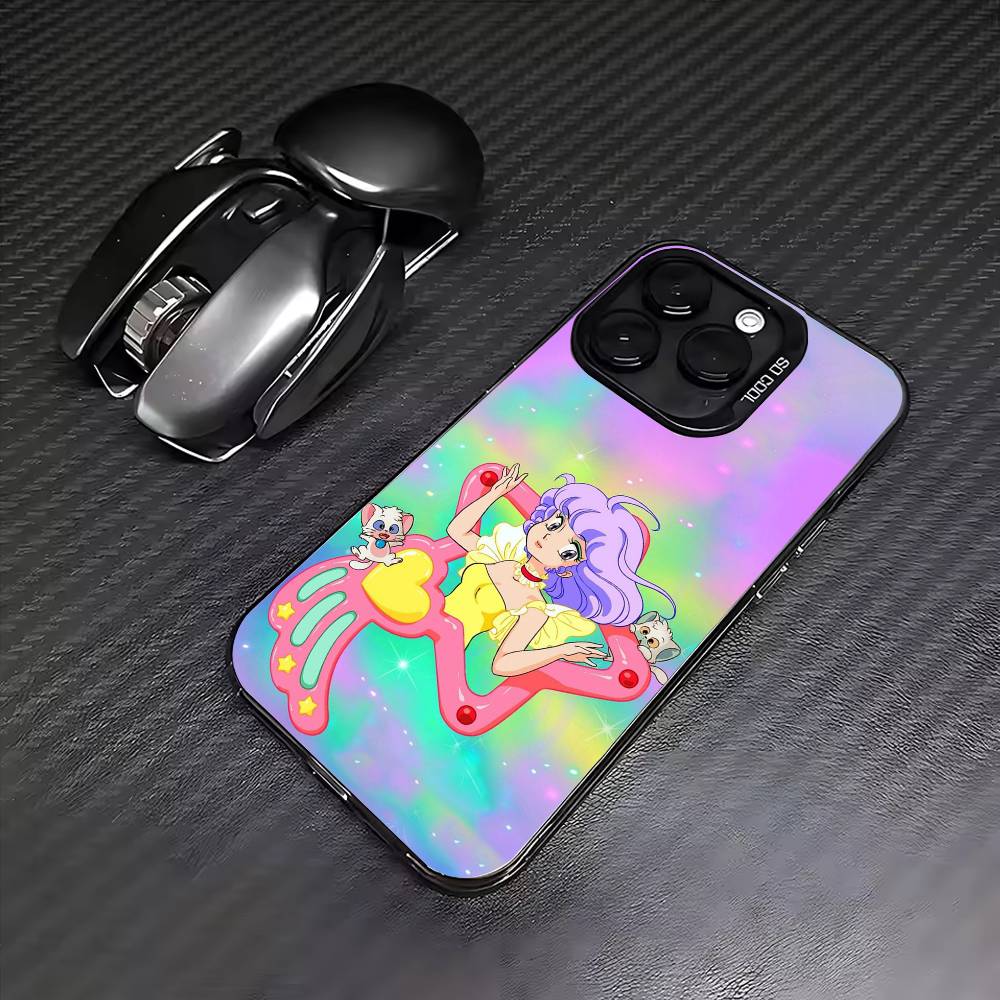 M-Magical Angel Creamy M-Mami Phone Case For iPhone17,16,15,14,13,12,11 Plus,Pro Max Colored Silver Plated Inside Cover