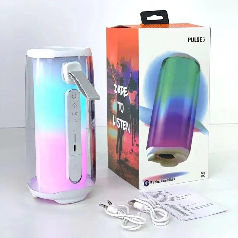 Полноэкранный красочный свет радио USB музыкальный динамик портативный Bluetooth сабвуфер украшение рабочего стола прочные долговечные колонки