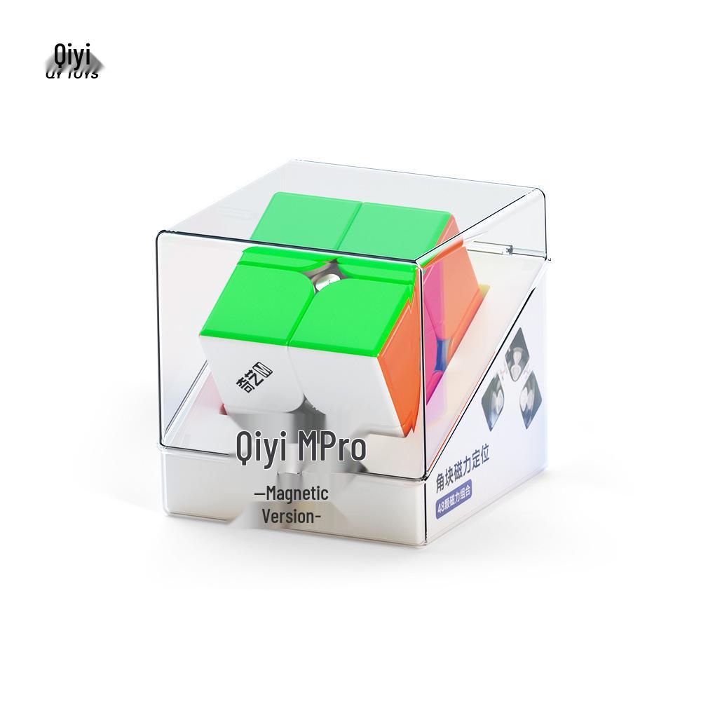 Магнитный кубик Рубика QiYi 2x2: Образовательная головоломка начального уровня с осью и плавным магнитным позиционированием.