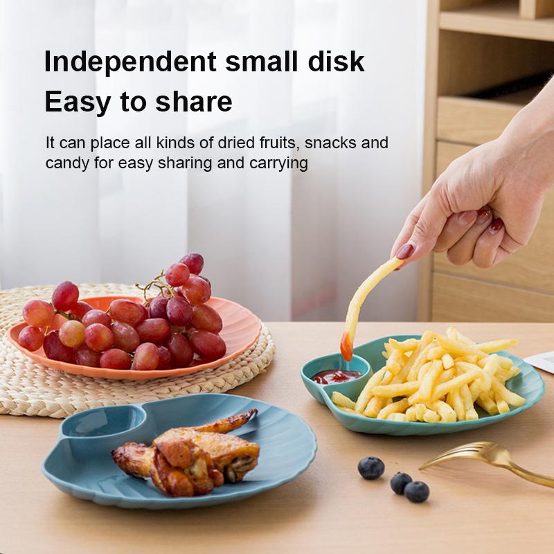 Тарелка с ракушками Зеленый десерт Семейный суши Завтрак Сухофрукты Закуска Тарелка с ракушками Кость вертел