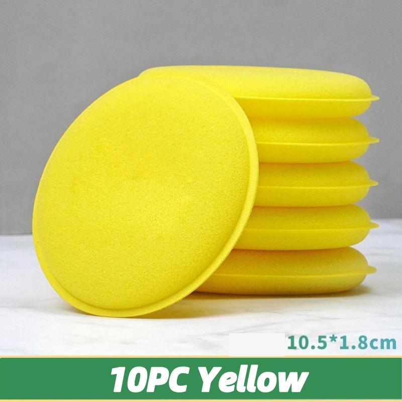 10 шт. Губки для полировки воском автомобиля, аппликатор, чистящая губка для воска, круглая пена, автодетейлинг, мытье, инструменты для чистки автомобиля