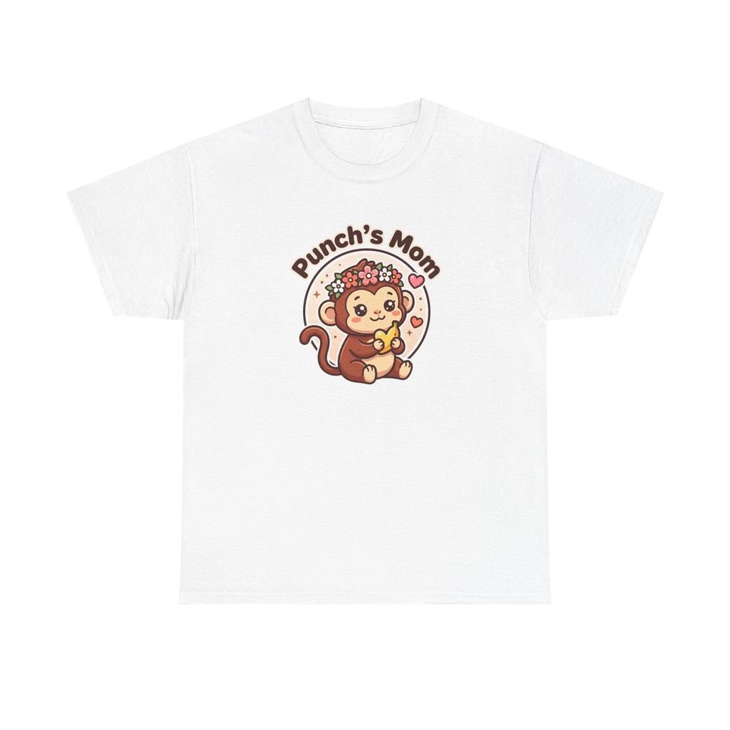 Punch’s Mom Monkey Tee | Cute Floral Mama Shirt