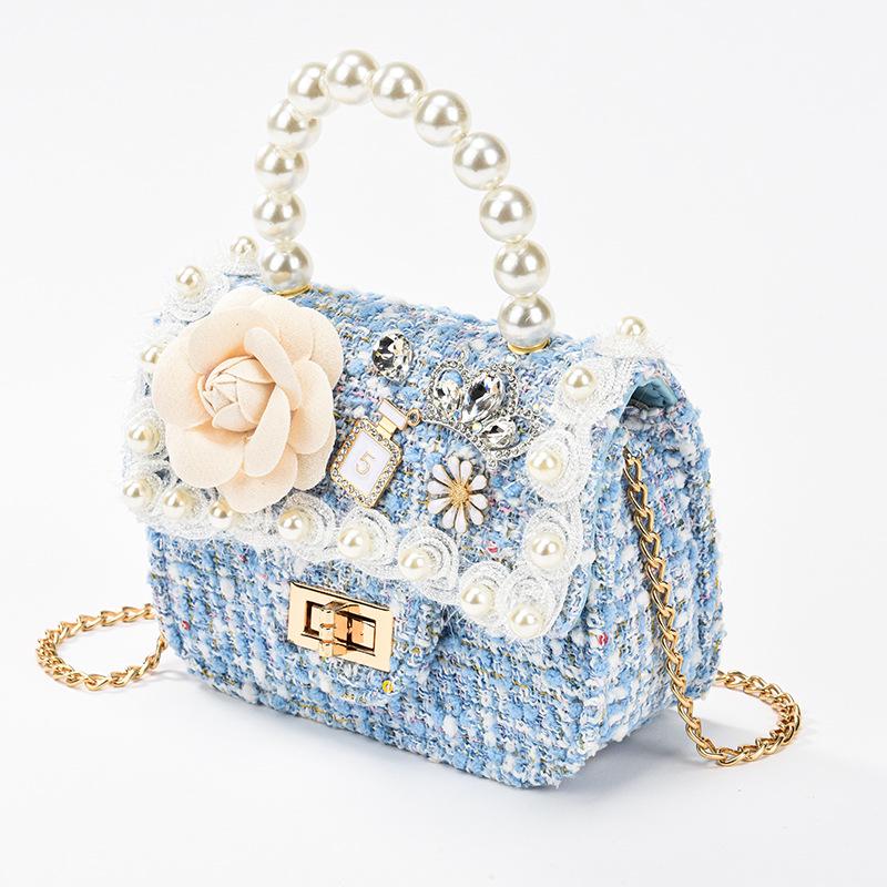 Милая мультяшная женская сумка через плечо с жемчугом и кошелек для монет