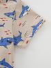 2026 Spring Summer Kids Short Sleeve T-Shirt Cartoon Shark Print Round Neck Boys Girls Casual Top