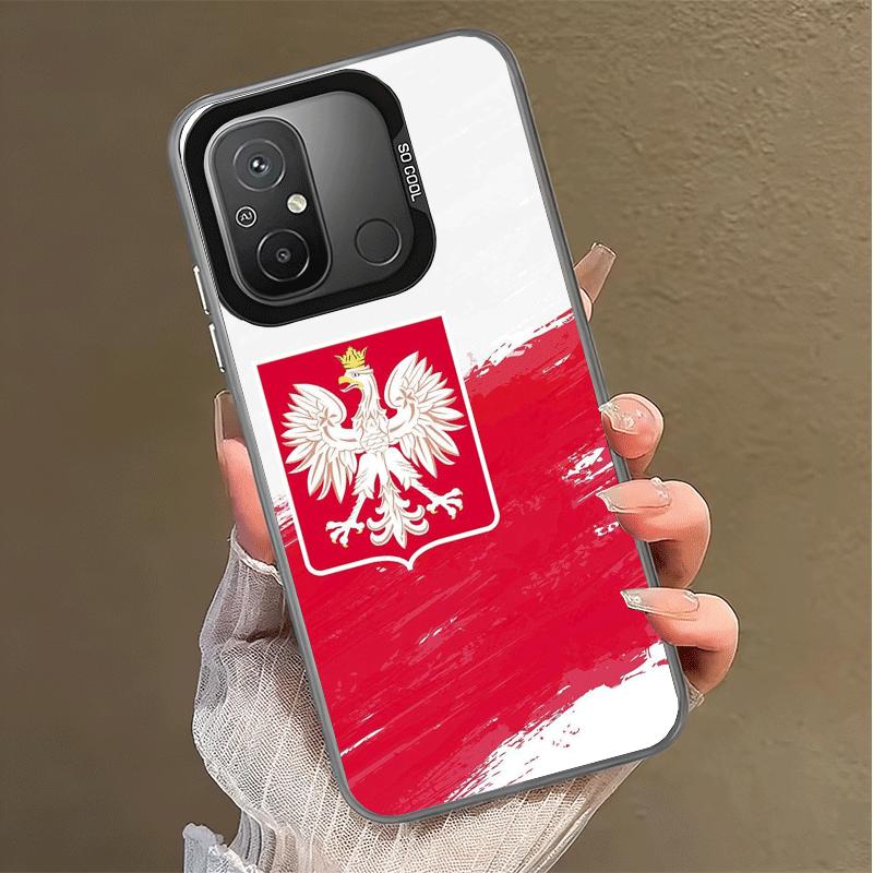 Чехол для телефона Польша Флаг Бело-красный Мягкий для Xiaomi Redmi 15C 15 14C 13C 12C Poco X5 X6 X7 Pro X3 F8 F7 Ultra M8 13 12 Задняя крышка S