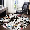1pc Canine Collage Office Round Rug, Non-slip, Soft and Durable Office Rug for Interior Decoration, Perfect for Office, Beautiful Decoration yy2603240