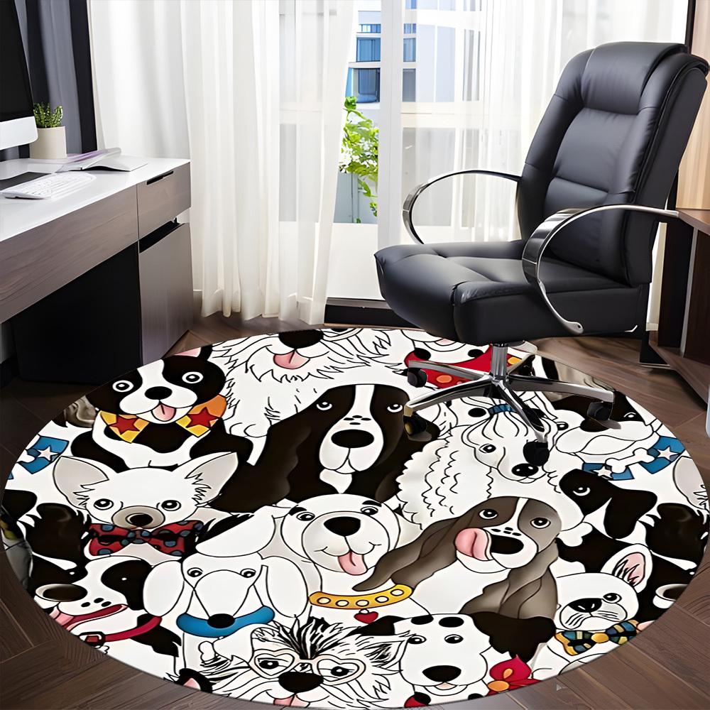 1pc Dogs, Pet Chair Carpet for Office Non Slip, Lightweight, Machine Washable Rug for Office Holiday Decor