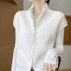 Женский кашемировый кардиган Qinghe Cashmere 30% кашемира 70% шерсти Осенний и зимний кашемировый кардиган Мягкий и теплый