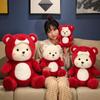The New Bear  Fighter Plush Toy Doll To Give Girls Children Cute Doll Cuddle Bear Strawberry Doll Throw Pillow Doll Gift
