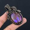 Double Tree of Life Purple Turquoise Pendant, 999 Copper Wire Wrapped Jewelry, Gemstone Jewelry Pendant, Handmade Wedding Gift Jewelry