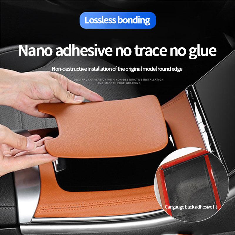 leather central control panel decorative cover decoration For Mercedes-Benz C Class GLC W206 -2024 car accessories styling