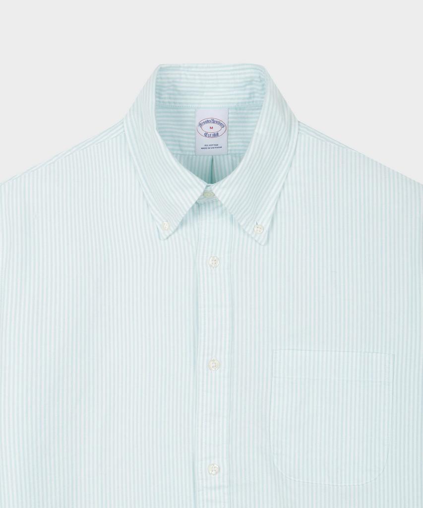 Рубашка BROOKS BROTHERS в полоску 'Candy Stripe' из оксфорда, пятничная (Светло-синий) (Bbthmm7811Les)