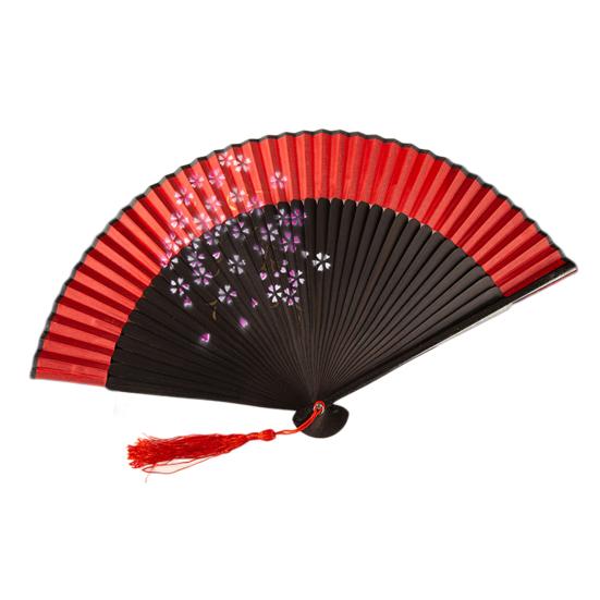 Бамбуковый складной веер с кисточками в китайском стиле, портативный летний ручной веер, украшение для танцевального выступления, реквизит, аксессуары для костюмов для вечеринок
