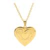 Heart Photo Locket Pendant Necklace Photo Frame Promise Love Keepsake Necklace Polished Alloy Adjustable Length Retro