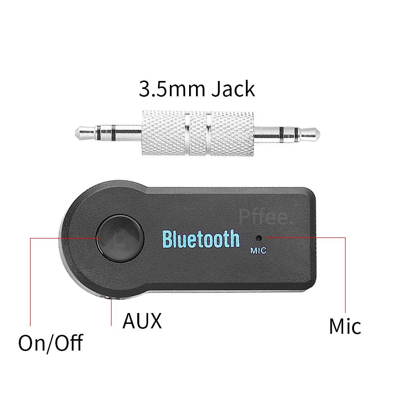 Pffee 3,5 мм разъем AUX Bluetooth приемник беспроводной аудиоадаптер для телефона автомобильный динамик