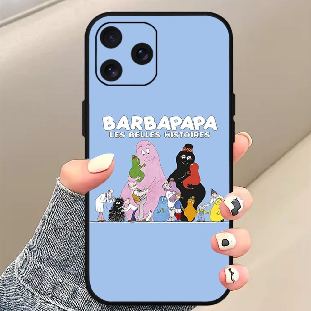 Чехол для телефона Barbapapa с рисунком для Samsung S20 S21 S22 S23 S24 Note 20 4G 5G Plus, ультра-черный, мягкий чехол