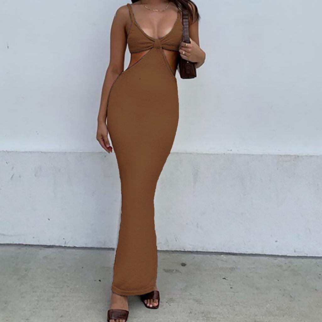 Новая летняя длинная юбка с открытой спиной, сексуальное женское платье для выпускного вечера без рукавов, платье-комбинация